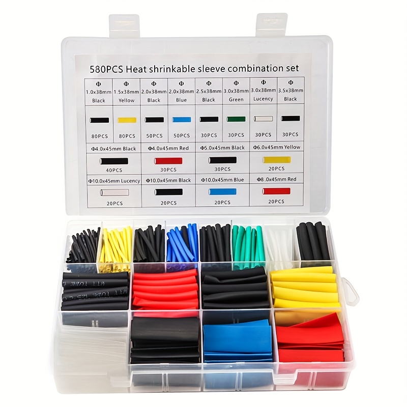 580PCS Heat shrink tubing in box