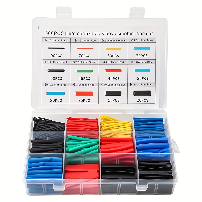 560PCS Heat shrink tubing in box