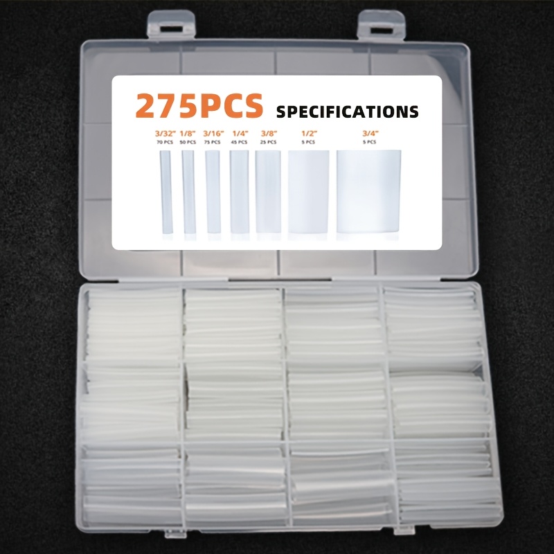 275PCS Heat shrink tubing in box